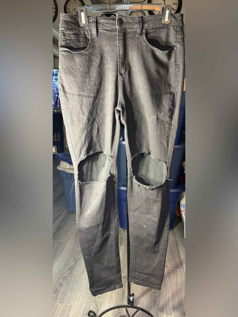NOBO Black High Rise Skinny Distressed Jeans Size 13 EPC